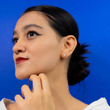 Elegant CZ Studs In Rose Gold