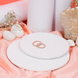 Brick Stone Shaped Toe Ring Mixed With White and Rose Gold