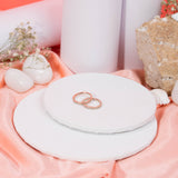 Brick Stone Shaped Toe Ring Mixed With White and Rose Gold