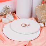 White Tiny Dot Toe Ring Mixed With White and Rose Gold