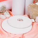 Plane V Shaped Toe Ring Mixed With White and Rose Gold