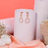 Carissa Wedding Earrings in Rose Gold