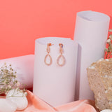 Carissa Wedding Earrings in Rose Gold