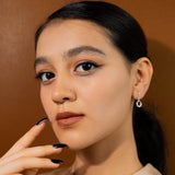 Tone Drop Earrings In White Gold