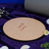 Pink Leaf Carved Tourmaline Earrings In Rose Gold