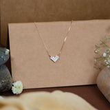 Heart Shaped Pendant Chain in Rose Gold