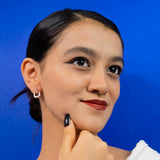 Square Drop Earring in Rose Gold