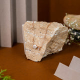 Four Leaf Flower Mother of Pearl Pendant Chain In Rose Gold