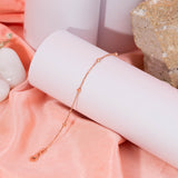 Granulated Station Bracelet in Rose Gold