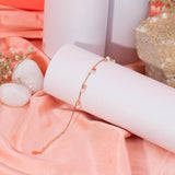 Dangling Pearls Bracelet in Rose Gold