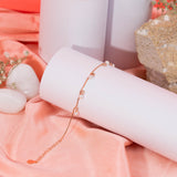 Dangling Pearls Bracelet in Rose Gold