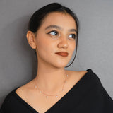 Dangling Pearls Pendant Chain in Rose Gold