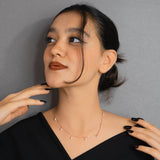 Dangling Pearls Pendant Chain in Rose Gold