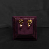 Deep Nakas Sunflower Studs in 24kt  Gold Polish