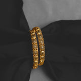 Deep Nakas with Leafs 24kt Gold Plated Bangales