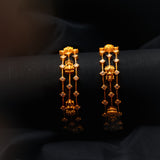 mahalaxmi bangles with cz stones 24kt gold polished