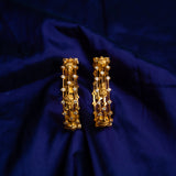 mahalaxmi bangles with cz stones 24kt gold polished