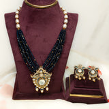 Blue Peacock Pendant With Earrings in Mossianite 18kt Gold Polish