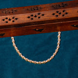 World Of Stars in Cz studded And Pearls Short Necklace With Earrings 18kt Gold Polish