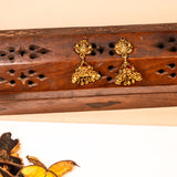 Deep Nakas Lakshmi With Red Kundan Gold Plated Jhumkas