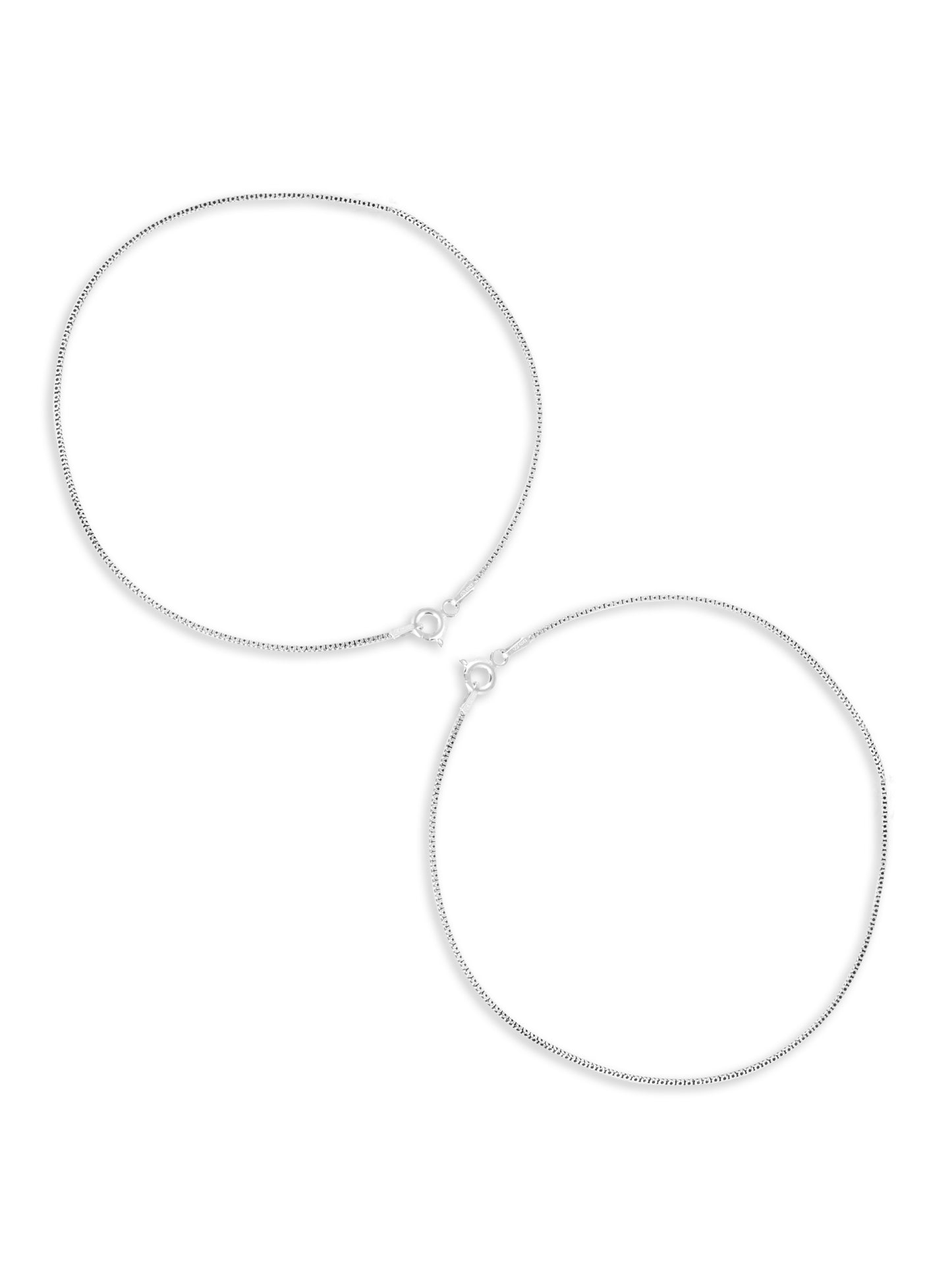 Silver Anklets white gold