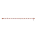 Bugget cut tennis bracelet rose gold