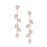 Leaf droplets Earrings Rose Gold