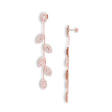 Leaf droplets Earrings Rose Gold