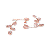 Leaf droplets Earrings Rose Gold