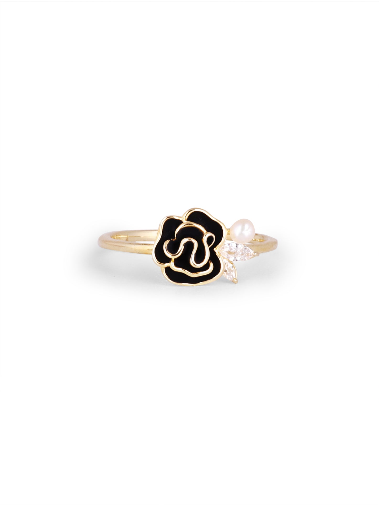 eternity of roses ring -  gold