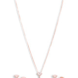 Mother of pearl with freshwater pearl pendant set rose gold