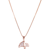 Mother of pearl Rose gold Pendant Set