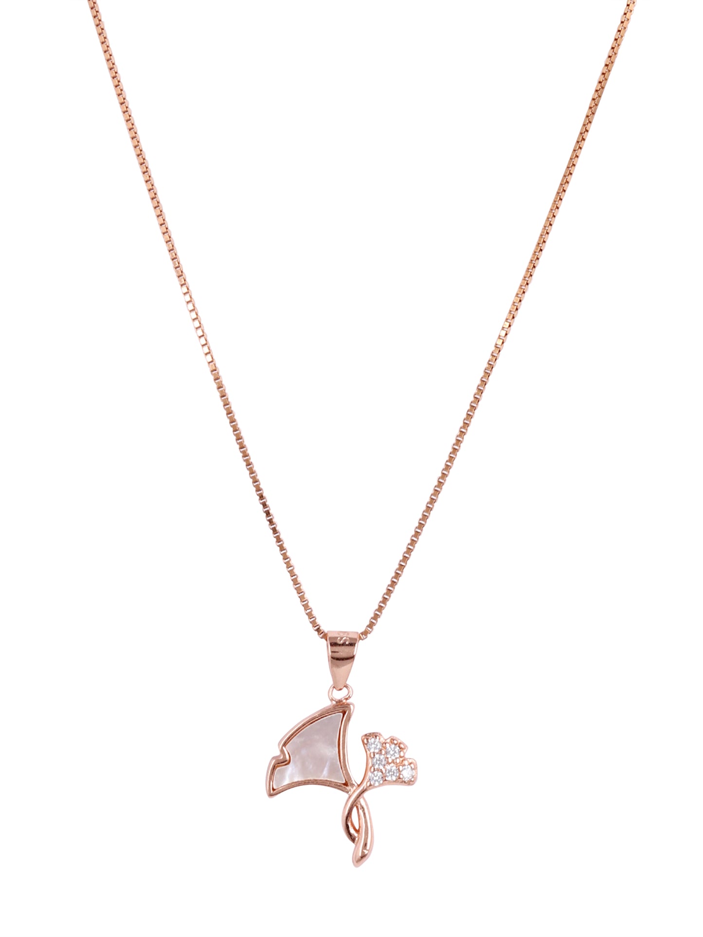 Mother of pearl Rose gold Pendant Set
