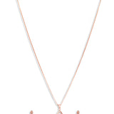 Caged pearl pendant set rose gold