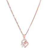 Flower Pendant with set Rose gold