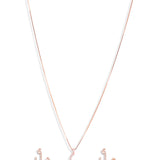 Exclusive pearl Pendant with earrings Rose Gold