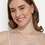 Mother of pearl Rose gold Pendant Set