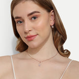 Exclusive pearl Pendant with earrings Rose Gold