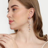 Leaf droplets Earrings Rose Gold