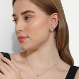 Pendant Earrings Set Sliver