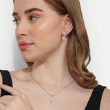 Exclusive pearl Pendant with earrings White Gold