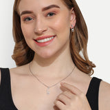 Exclusive pearl Pendant with earrings White Gold