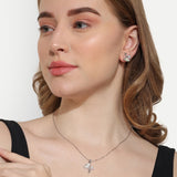 Mother of pearl White gold Pendant Set