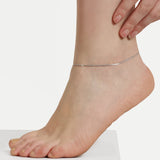 Plain Silver Anklets