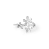 Garden Flowers White Gold Ring