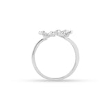 Garden Flowers White Gold Ring