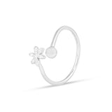 Forever shining Flower White Gold Ring