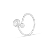 Princess diana solitare White Gold  Ring