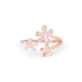 Garden Flowers Rose Gold Ring