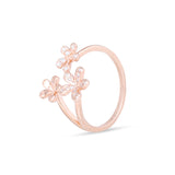 Garden Flowers Rose Gold Ring